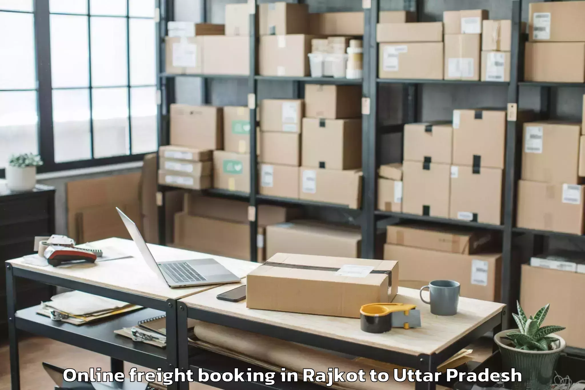 Comprehensive Rajkot to Pharenda Online Freight Booking